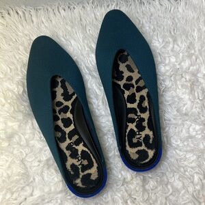 Rothy’s mules shoes teal green size 7.5